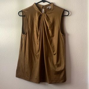 H&M BRONZE KEYHOLE SLEEVELESS TOP